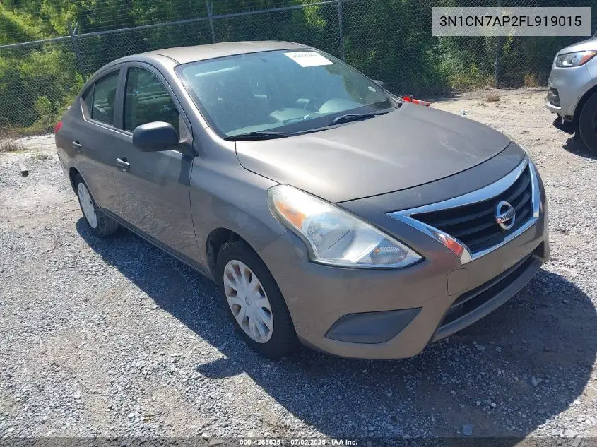 2015 Nissan Versa 1.6 S+ VIN: 3N1CN7AP2FL919015 Lot: 42656351