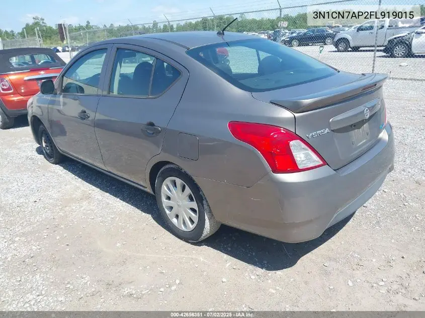 2015 Nissan Versa 1.6 S+ VIN: 3N1CN7AP2FL919015 Lot: 42656351