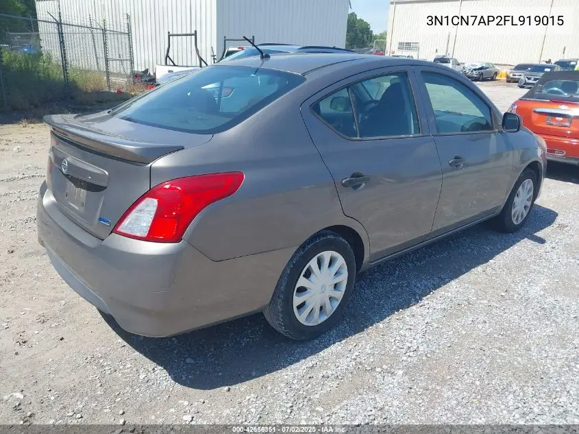 2015 Nissan Versa 1.6 S+ VIN: 3N1CN7AP2FL919015 Lot: 42656351