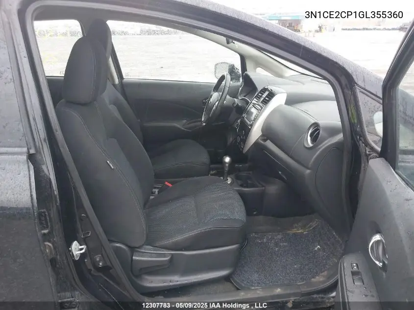 2016 Nissan Versa VIN: 3N1CE2CP1GL355360 Lot: 12307783