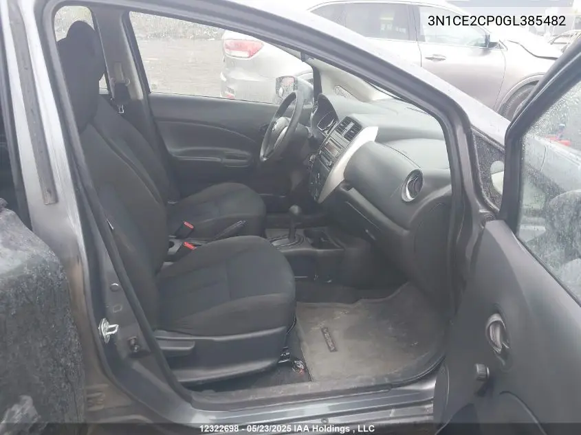 2016 Nissan Versa Note S/S Plus/Sv/Sl/Sr VIN: 3N1CE2CP0GL385482 Lot: 12322698