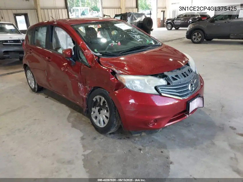 2016 Nissan Versa Note S (Sr)/S Plus/Sl/Sr/Sv VIN: 3N1CE2CP4GL375425 Lot: 42267820