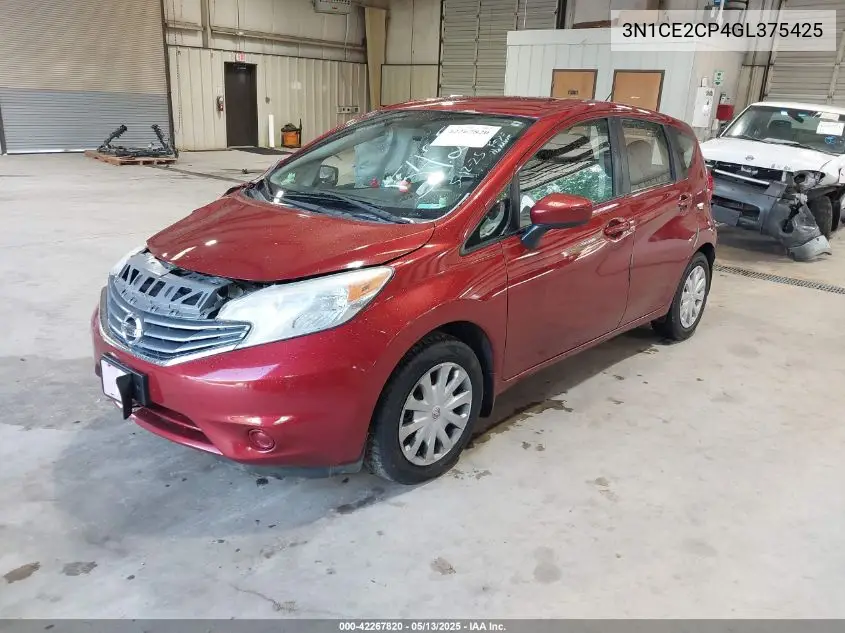 2016 Nissan Versa Note S (Sr)/S Plus/Sl/Sr/Sv VIN: 3N1CE2CP4GL375425 Lot: 42267820
