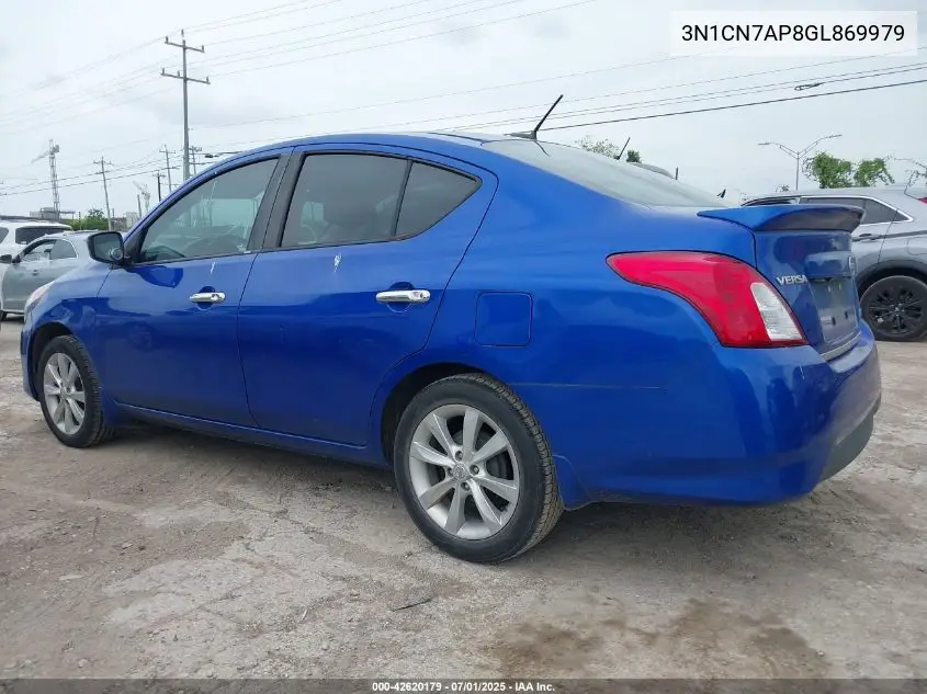 2016 Nissan Versa 1.6 Sl VIN: 3N1CN7AP8GL869979 Lot: 42620179