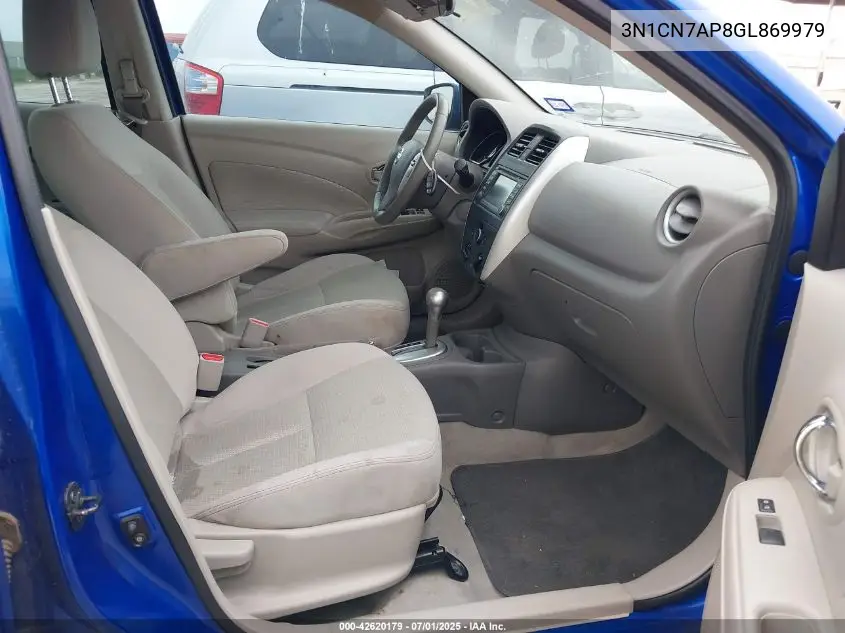 2016 Nissan Versa 1.6 Sl VIN: 3N1CN7AP8GL869979 Lot: 42620179