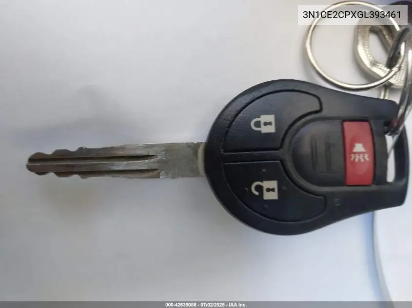 2016 Nissan Versa Note S (Sr)/S Plus/Sl/Sr/Sv VIN: 3N1CE2CPXGL393461 Lot: 42639086