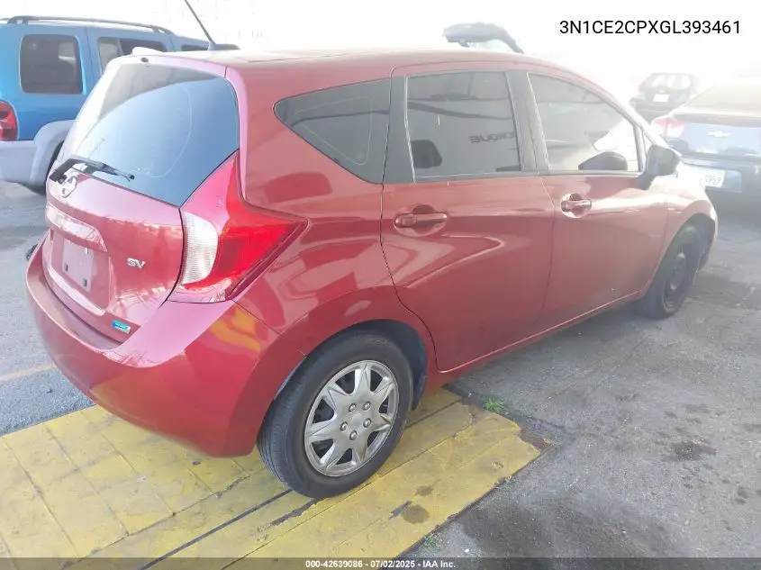 2016 Nissan Versa Note S (Sr)/S Plus/Sl/Sr/Sv VIN: 3N1CE2CPXGL393461 Lot: 42639086