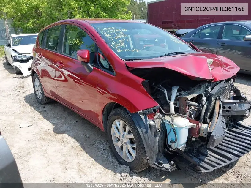 2017 Nissan Versa VIN: 3N1CE2CP4HL361168 Lot: 12334925