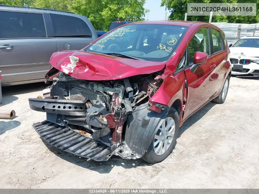 2017 Nissan Versa VIN: 3N1CE2CP4HL361168 Lot: 12334925