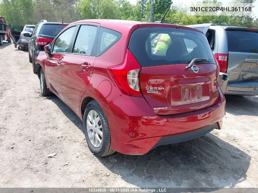 2017 Nissan Versa VIN: 3N1CE2CP4HL361168 Lot: 12334925