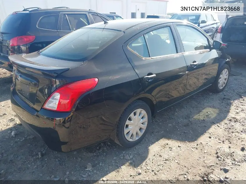 2017 Nissan Versa 1.6 S+ VIN: 3N1CN7AP1HL823668 Lot: 41955899