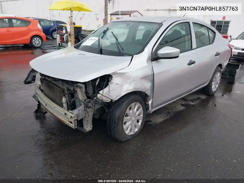 2017 Nissan Versa 1.6 S VIN: 3N1CN7AP0HL857763 Lot: 41991020