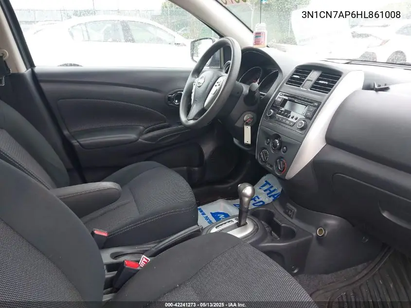 2017 Nissan Versa 1.6 Sv VIN: 3N1CN7AP6HL861008 Lot: 42241273