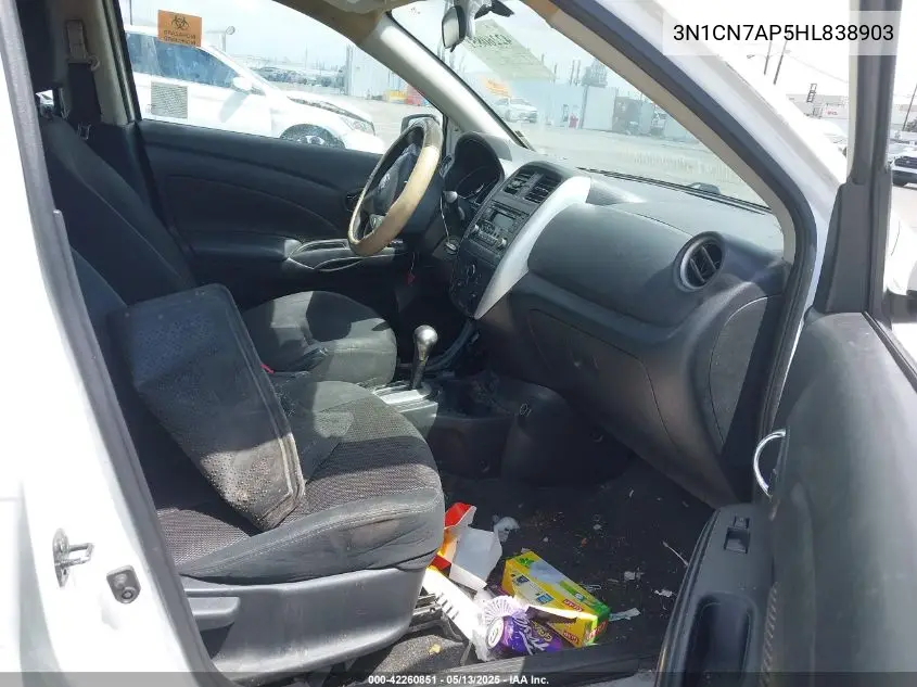 2017 Nissan Versa 1.6 Sv VIN: 3N1CN7AP5HL838903 Lot: 42260851