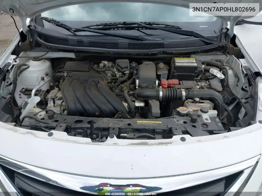 2017 Nissan Versa 1.6 Sv VIN: 3N1CN7AP0HL802696 Lot: 42265558