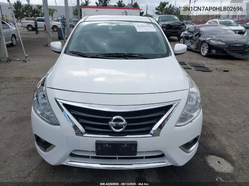 2017 Nissan Versa 1.6 Sv VIN: 3N1CN7AP0HL802696 Lot: 42265558