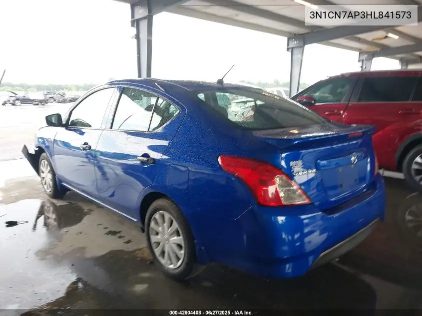 2017 Nissan Versa 1.6 S+ VIN: 3N1CN7AP3HL841573 Lot: 42604408
