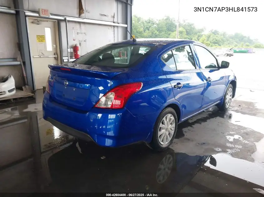 2017 Nissan Versa 1.6 S+ VIN: 3N1CN7AP3HL841573 Lot: 42604408