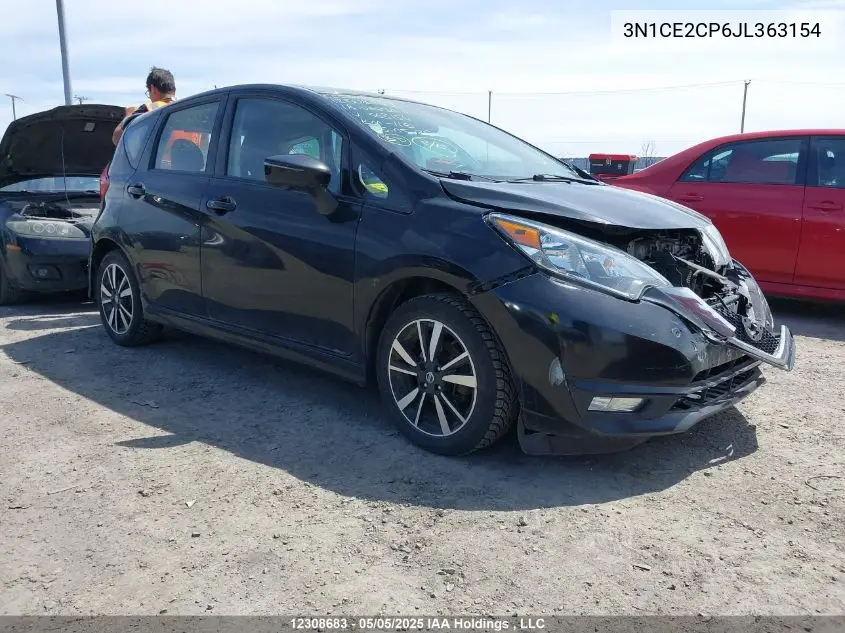 2018 Nissan Versa Note S/Sr/Sv VIN: 3N1CE2CP6JL363154 Lot: 12308683