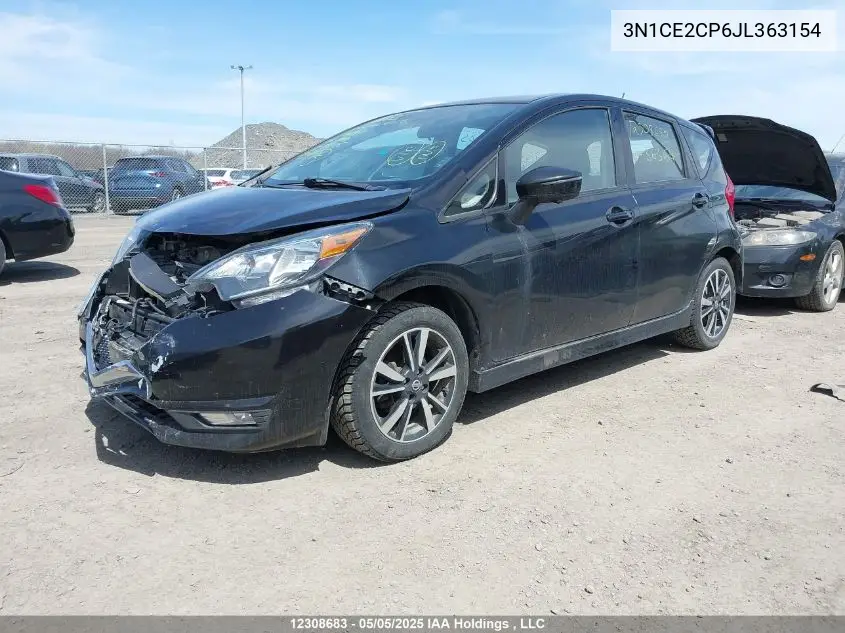 2018 Nissan Versa Note S/Sr/Sv VIN: 3N1CE2CP6JL363154 Lot: 12308683