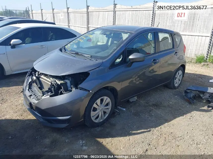 2018 Nissan Versa Note S/Sr/Sv VIN: 3N1CE2CP5JL363677 Lot: 12337798
