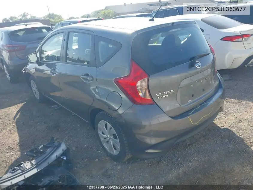 2018 Nissan Versa Note S/Sr/Sv VIN: 3N1CE2CP5JL363677 Lot: 12337798