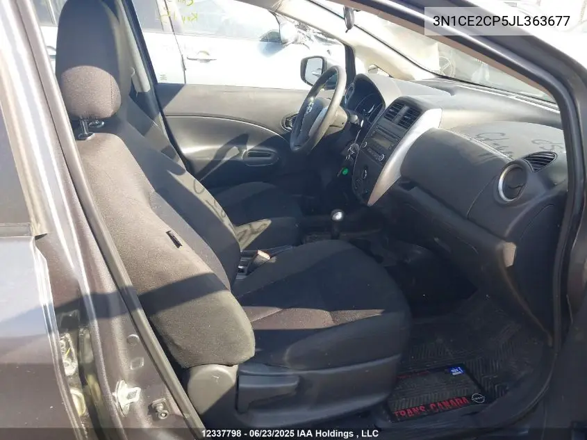 2018 Nissan Versa Note S/Sr/Sv VIN: 3N1CE2CP5JL363677 Lot: 12337798