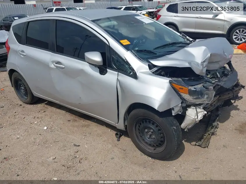 2018 Nissan Versa Note Sv VIN: 3N1CE2CPXJL363805 Lot: 42584872