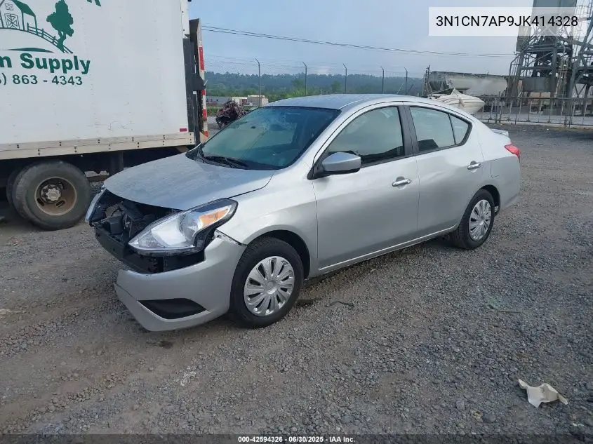 2018 Nissan Versa 1.6 Sv VIN: 3N1CN7AP9JK414328 Lot: 42594326