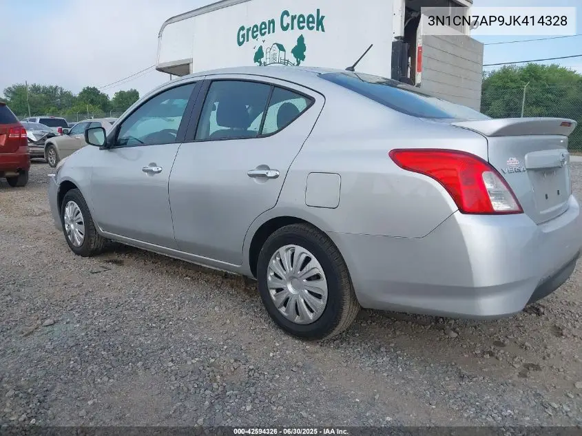 2018 Nissan Versa 1.6 Sv VIN: 3N1CN7AP9JK414328 Lot: 42594326