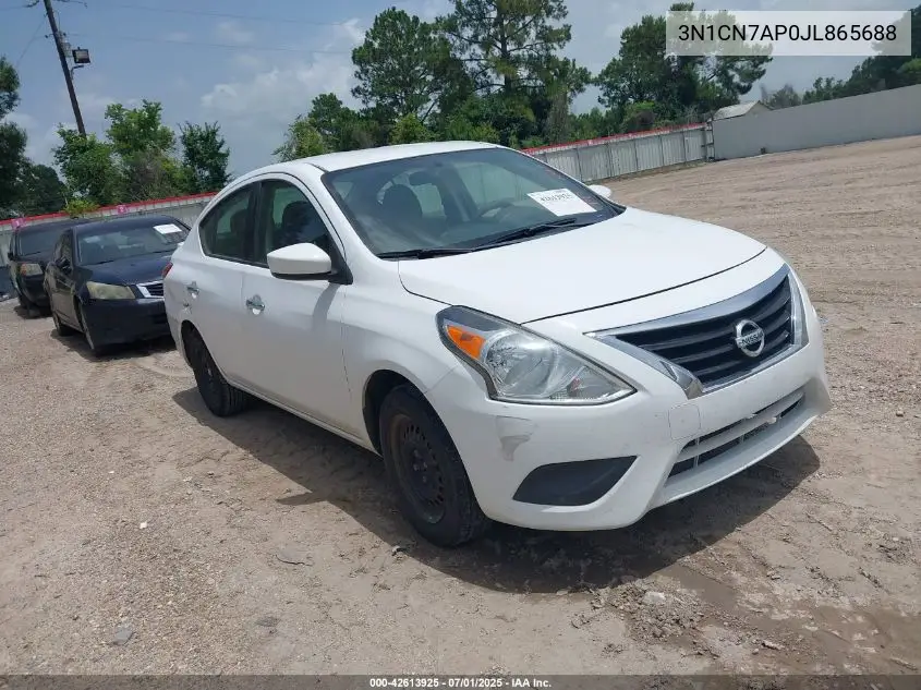 2018 Nissan Versa 1.6 Sv VIN: 3N1CN7AP0JL865688 Lot: 42613925