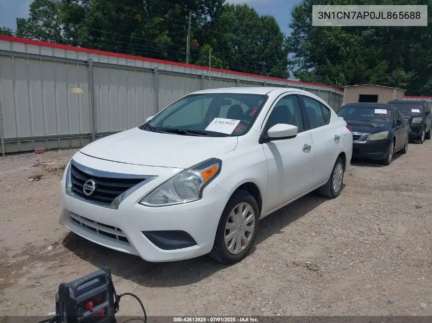2018 Nissan Versa 1.6 Sv VIN: 3N1CN7AP0JL865688 Lot: 42613925