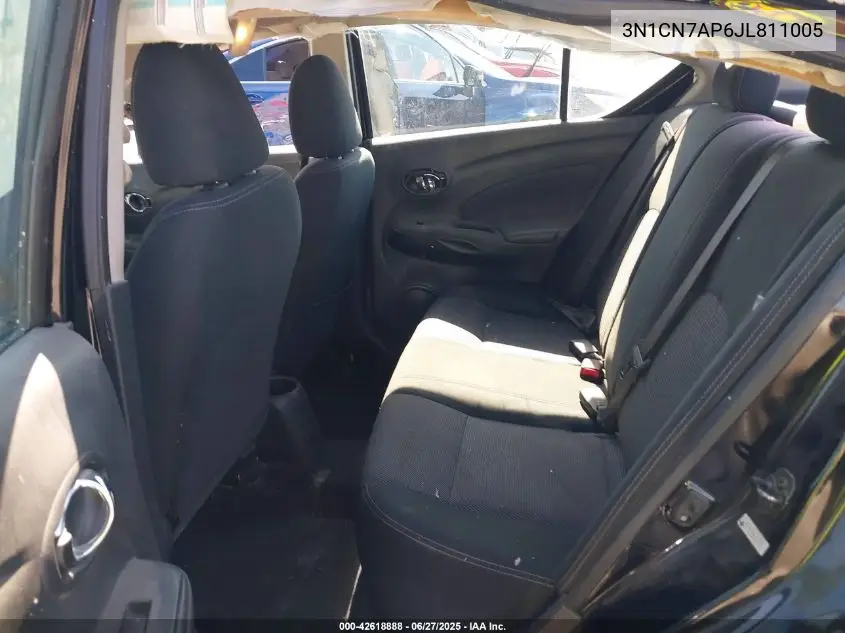 2018 Nissan Versa 1.6 Sv VIN: 3N1CN7AP6JL811005 Lot: 42618888