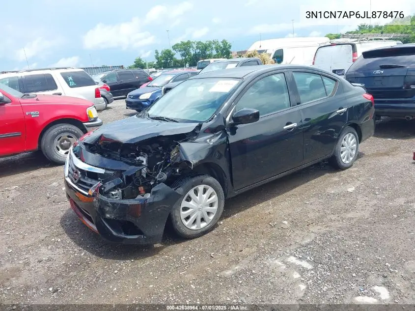 2018 Nissan Versa 1.6 Sv VIN: 3N1CN7AP6JL878476 Lot: 42638964