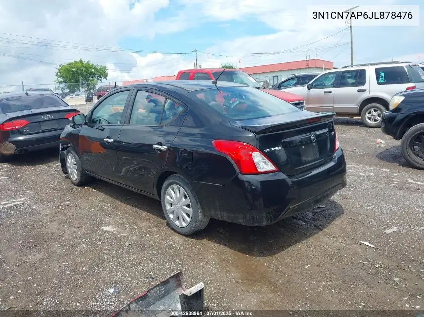 2018 Nissan Versa 1.6 Sv VIN: 3N1CN7AP6JL878476 Lot: 42638964