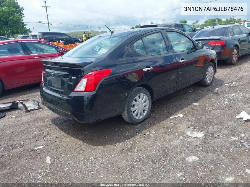 2018 Nissan Versa 1.6 Sv VIN: 3N1CN7AP6JL878476 Lot: 42638964