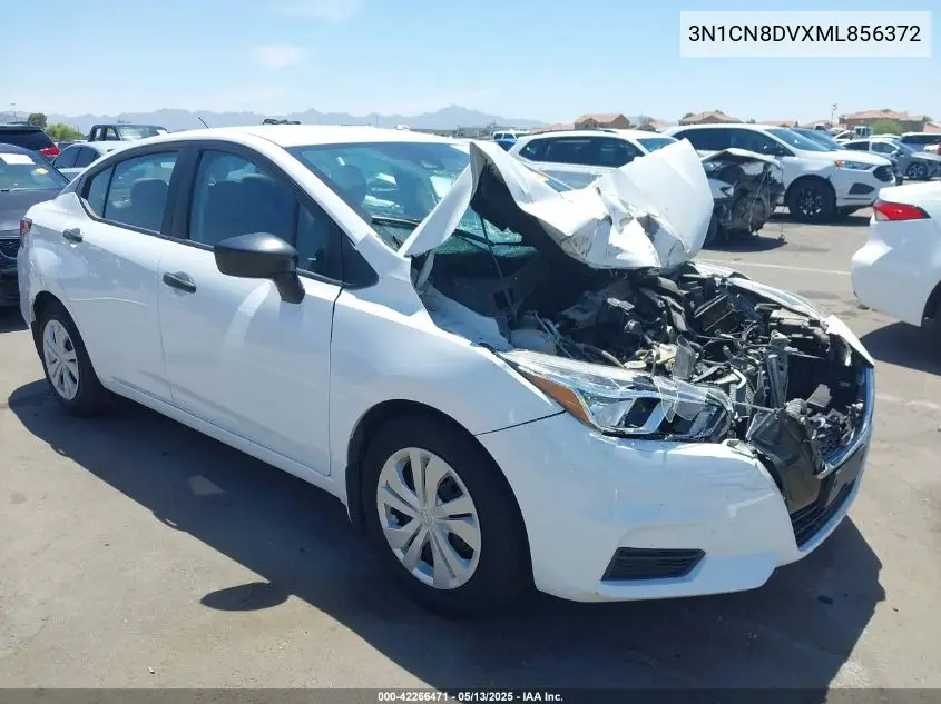 2021 Nissan Versa S Xtronic Cvt VIN: 3N1CN8DVXML856372 Lot: 42266471