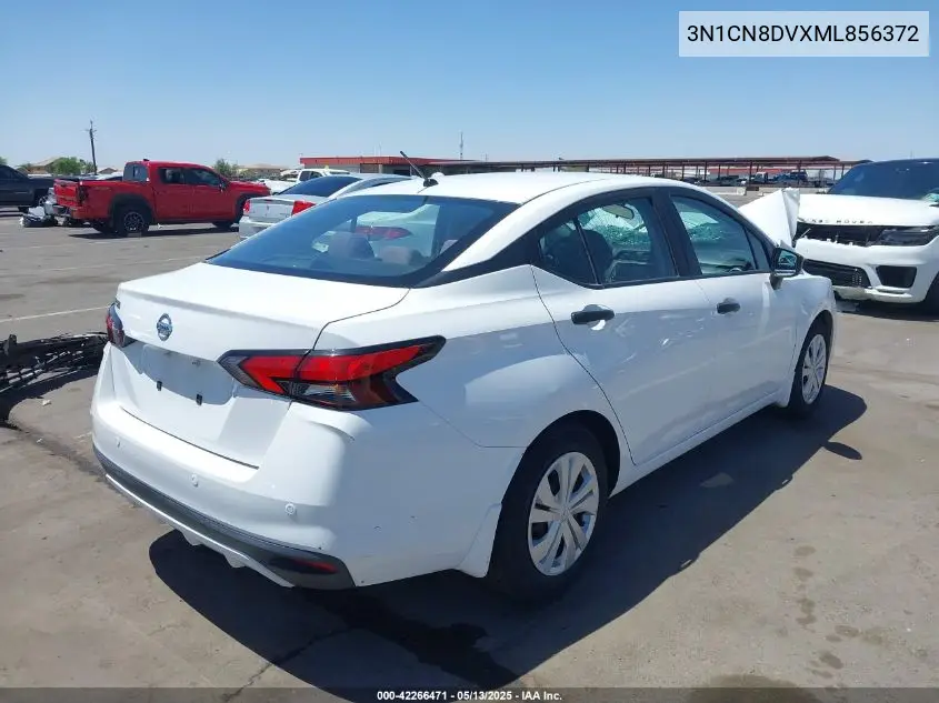 2021 Nissan Versa S Xtronic Cvt VIN: 3N1CN8DVXML856372 Lot: 42266471
