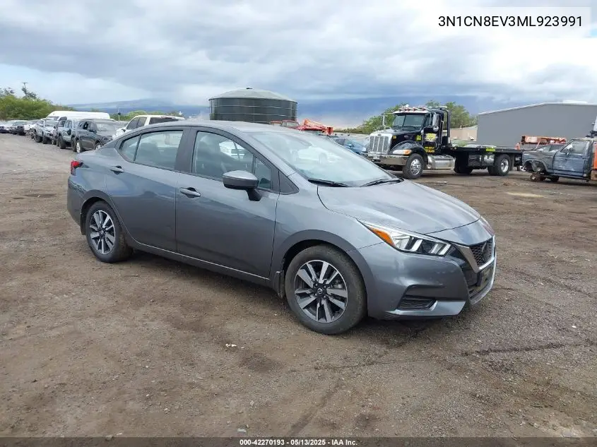 2021 Nissan Versa Sv Xtronic Cvt VIN: 3N1CN8EV3ML923991 Lot: 42270193