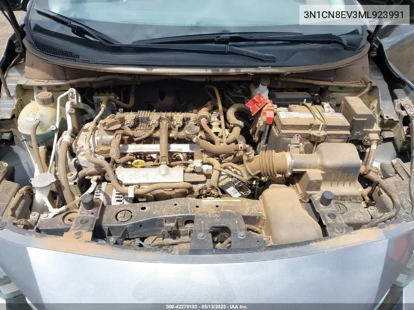 2021 Nissan Versa Sv Xtronic Cvt VIN: 3N1CN8EV3ML923991 Lot: 42270193