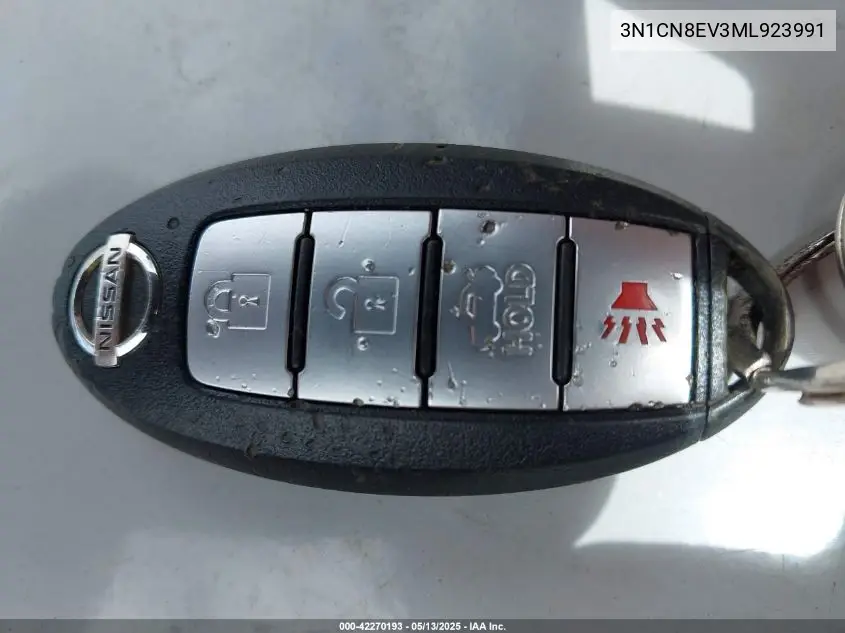 2021 Nissan Versa Sv Xtronic Cvt VIN: 3N1CN8EV3ML923991 Lot: 42270193