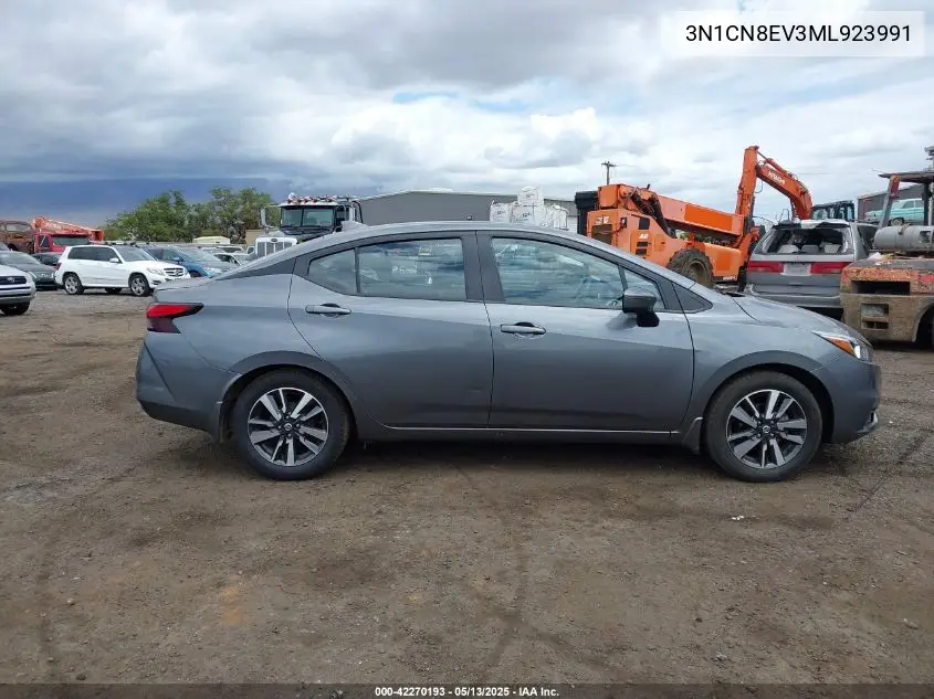 2021 Nissan Versa Sv Xtronic Cvt VIN: 3N1CN8EV3ML923991 Lot: 42270193