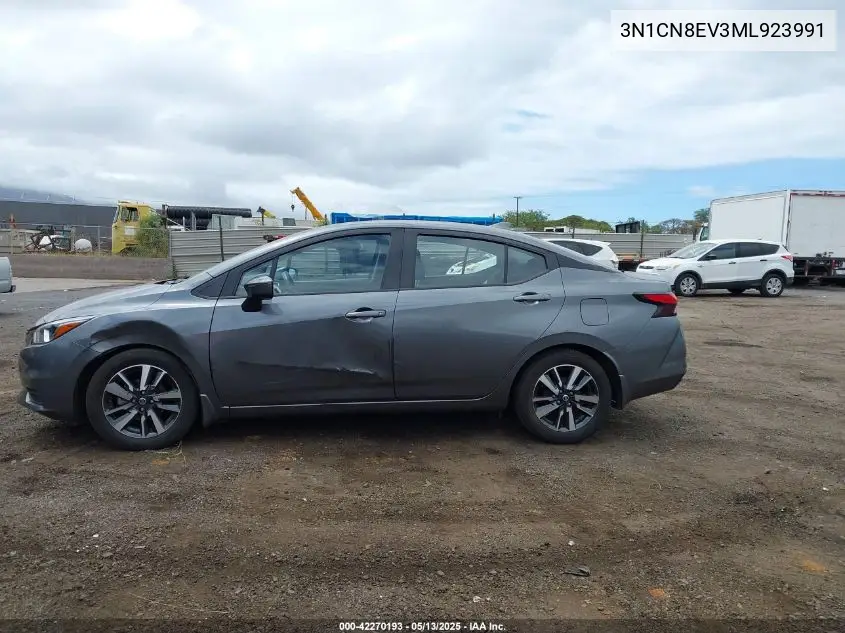 2021 Nissan Versa Sv Xtronic Cvt VIN: 3N1CN8EV3ML923991 Lot: 42270193