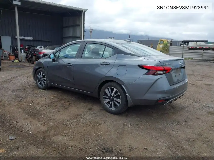2021 Nissan Versa Sv Xtronic Cvt VIN: 3N1CN8EV3ML923991 Lot: 42270193