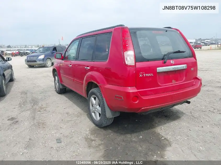 2005 Nissan X-Trail Le/Se/Xe VIN: JN8BT08V75W108298 Lot: 12345056
