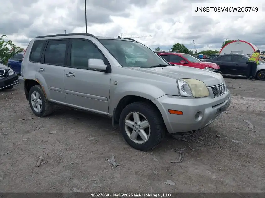 2006 Nissan X-Trail Xe/Se VIN: JN8BT08V46W205749 Lot: 12327660
