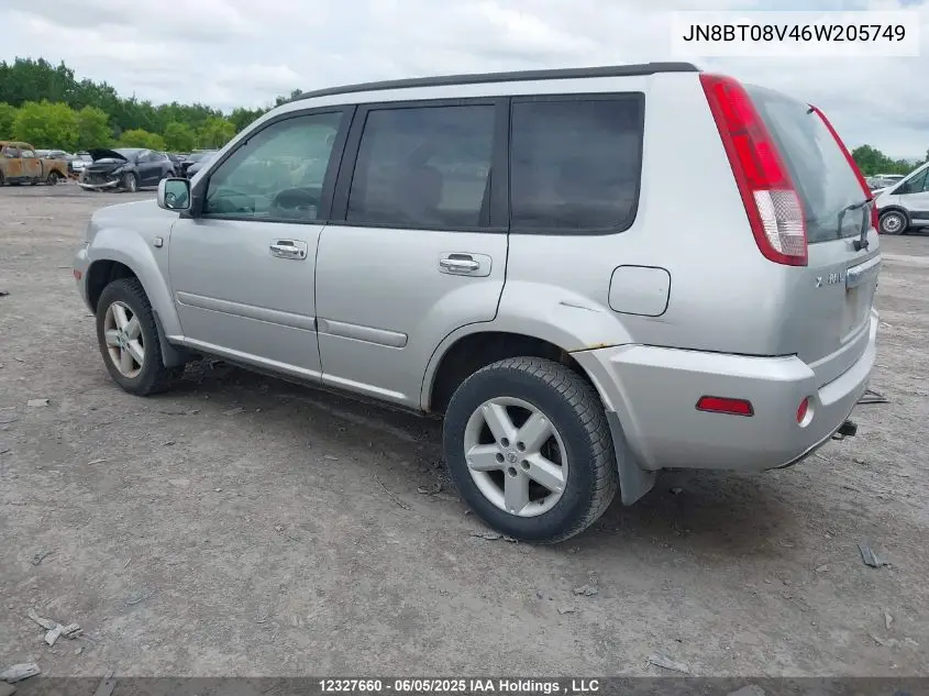 2006 Nissan X-Trail Xe/Se VIN: JN8BT08V46W205749 Lot: 12327660