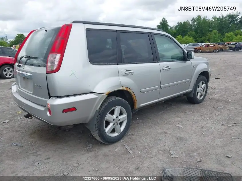 2006 Nissan X-Trail Xe/Se VIN: JN8BT08V46W205749 Lot: 12327660