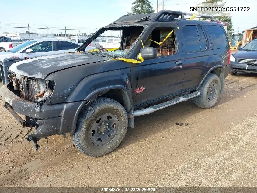 2000 Nissan Xterra Xe/Se VIN: 5N1ED28Y3YC554722 Lot: 30064376