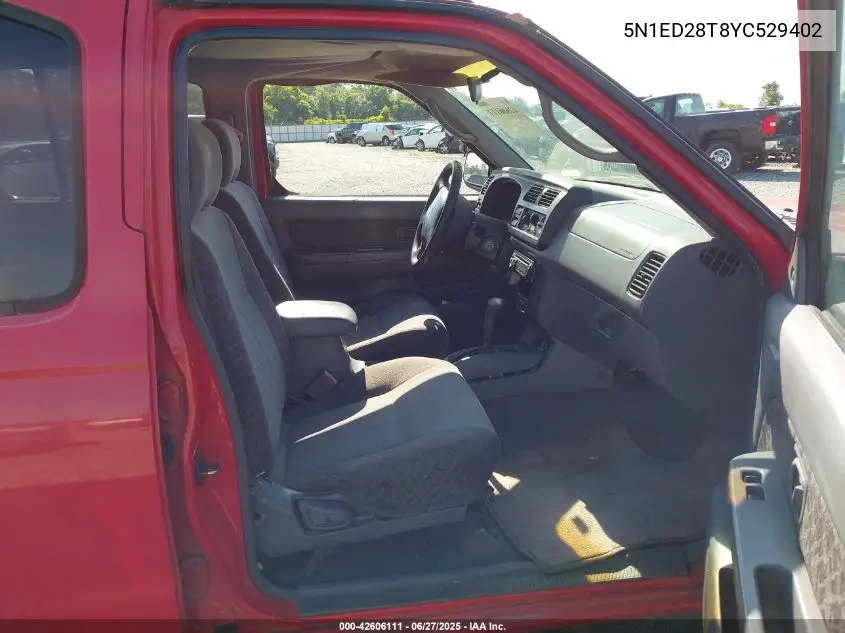 2000 Nissan Xterra Se/Xe VIN: 5N1ED28T8YC529402 Lot: 42606111